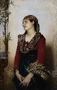 Jules Joseph Lefebvre Mediterranean Beauty oil painting on canvas